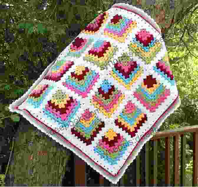 A Colorful Granny Square Blanket With Intricate Patterns And Vibrant Hues GRANNY SQUARE CROCHET : AN EXPOSITORY GUIDE TO CROCHETING GRANNY SQUARES