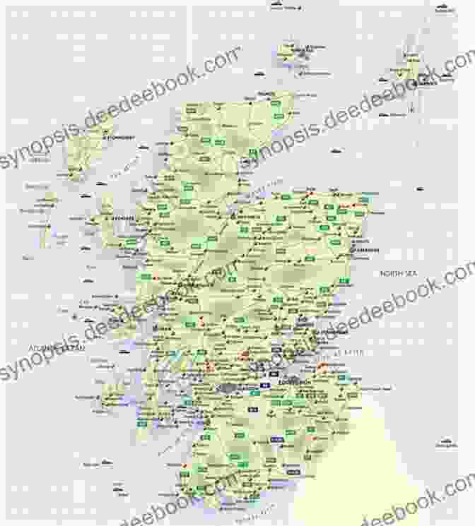 A Detailed Map Of Scotland, With Various Destinations And Routes Highlighted, Showcasing The Diverse Regions And Attractions. If It Wasn T For The Midges: Malky McEwan S Guide To SCOTLAND