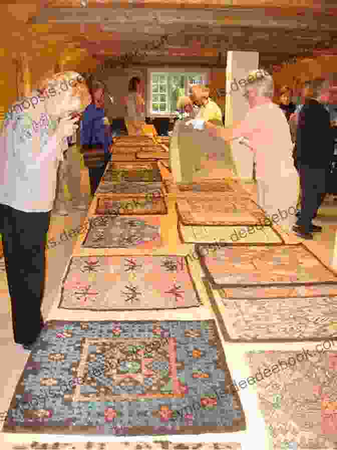 A Photo Of A Visitors Viewing The Norwegian Handknit Collection At Vesterheim Museum Norwegian Handknits: Heirloom Designs From Vesterheim Museum