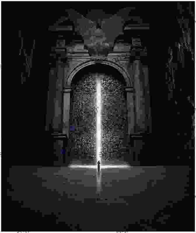 A Young Woman Stands In Front Of A Large, Ominous Door With A Glowing Evil Eye Symbol. THE EVIL EYE (THE SECRET OF THE HUNDRED DOORS 4)