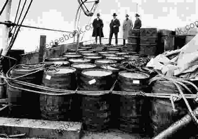 Image Of A Rum Running Boat Speeding Across The Water, Carrying Barrels Of Alcohol Rum Runners And Moonshiners Of Old Florida