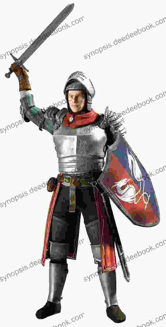 The Red Knight Standing Tall With His Sword Raised, Ready For Adventure The Red Knight Read It Yourself With Ladybird: Level 3